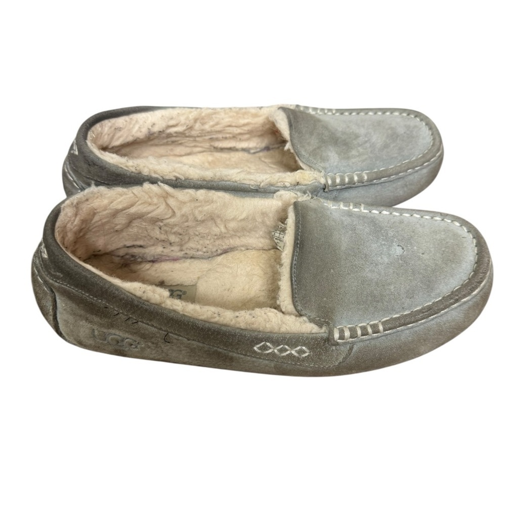 UGG Ansley Suede Sherpa Lined Slip On Slippers 10